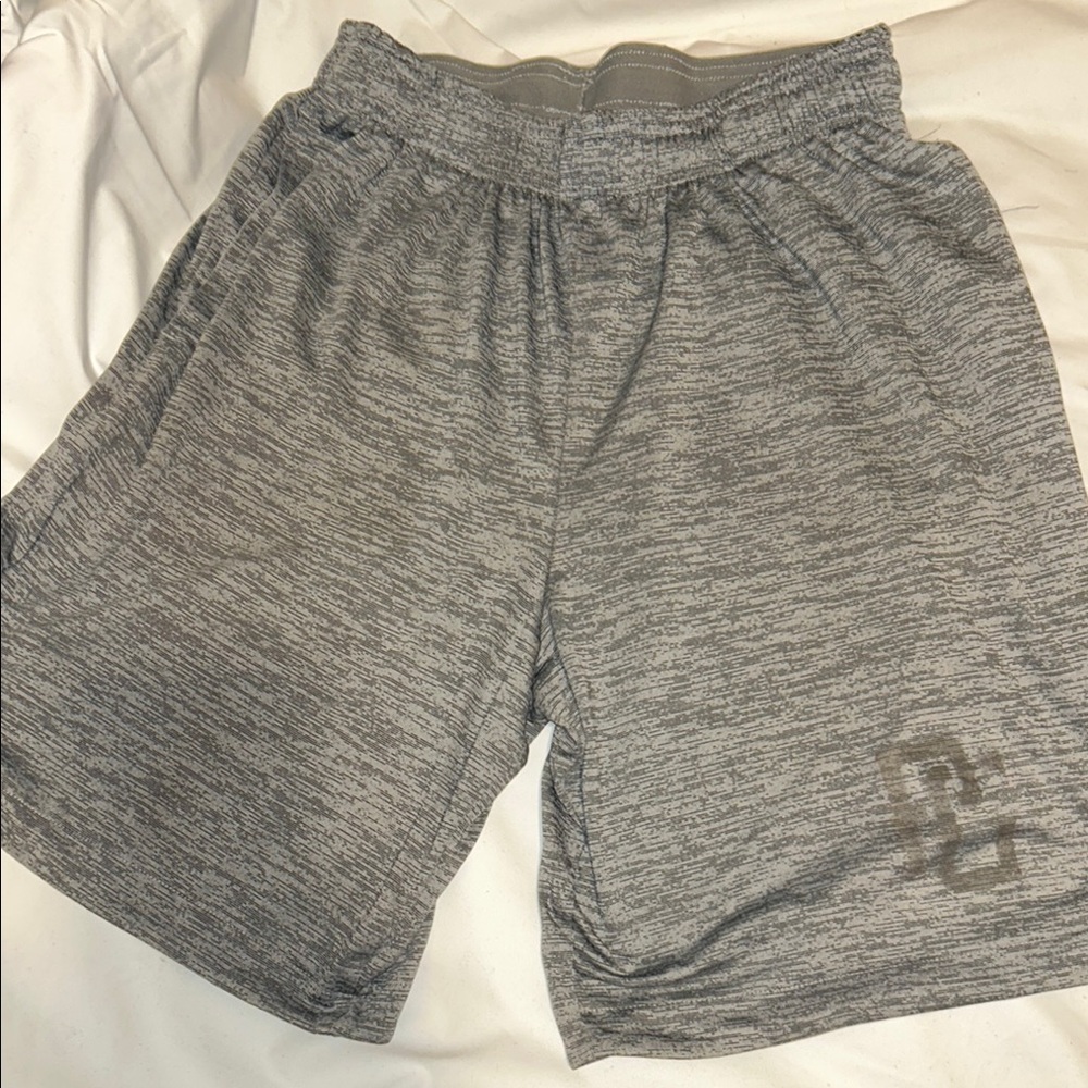 Men's Gray Athletic Perfect Game Baseball Shorts